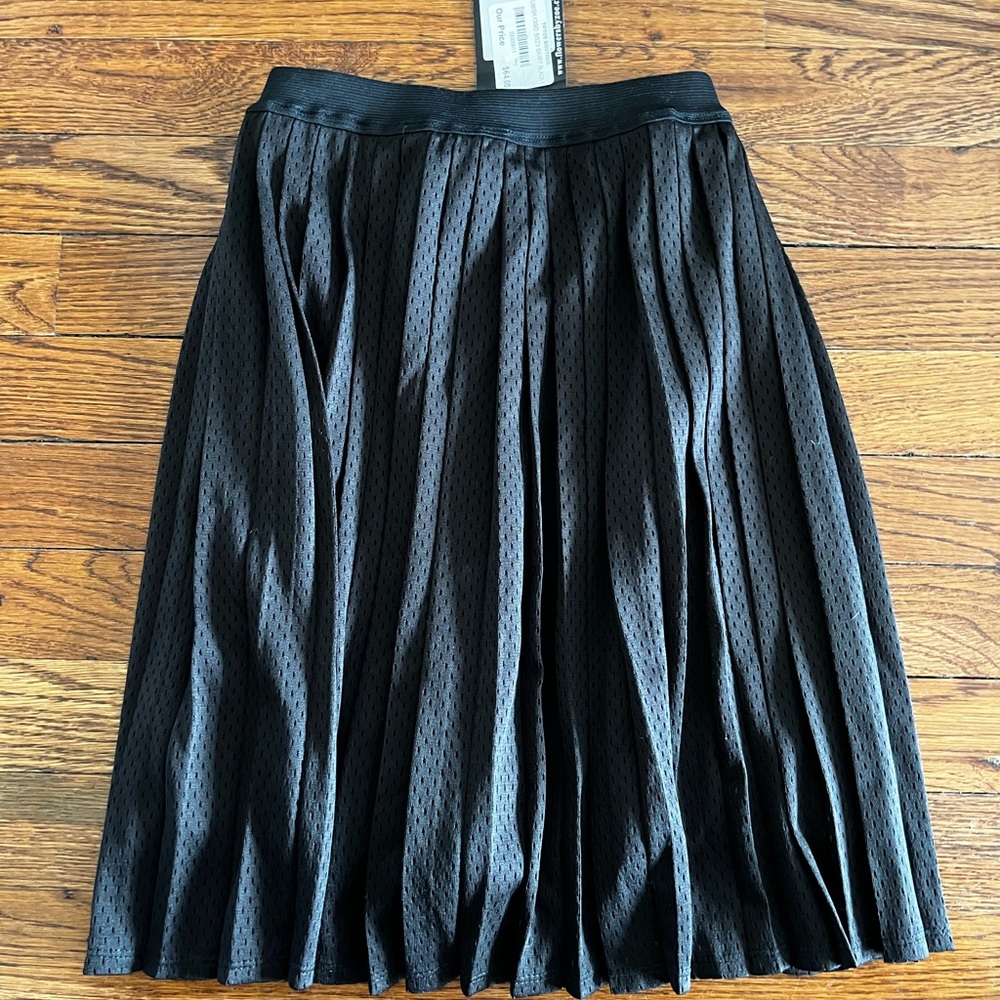 Girls' Black Pleated Midi Skirt - Brand Not Visible